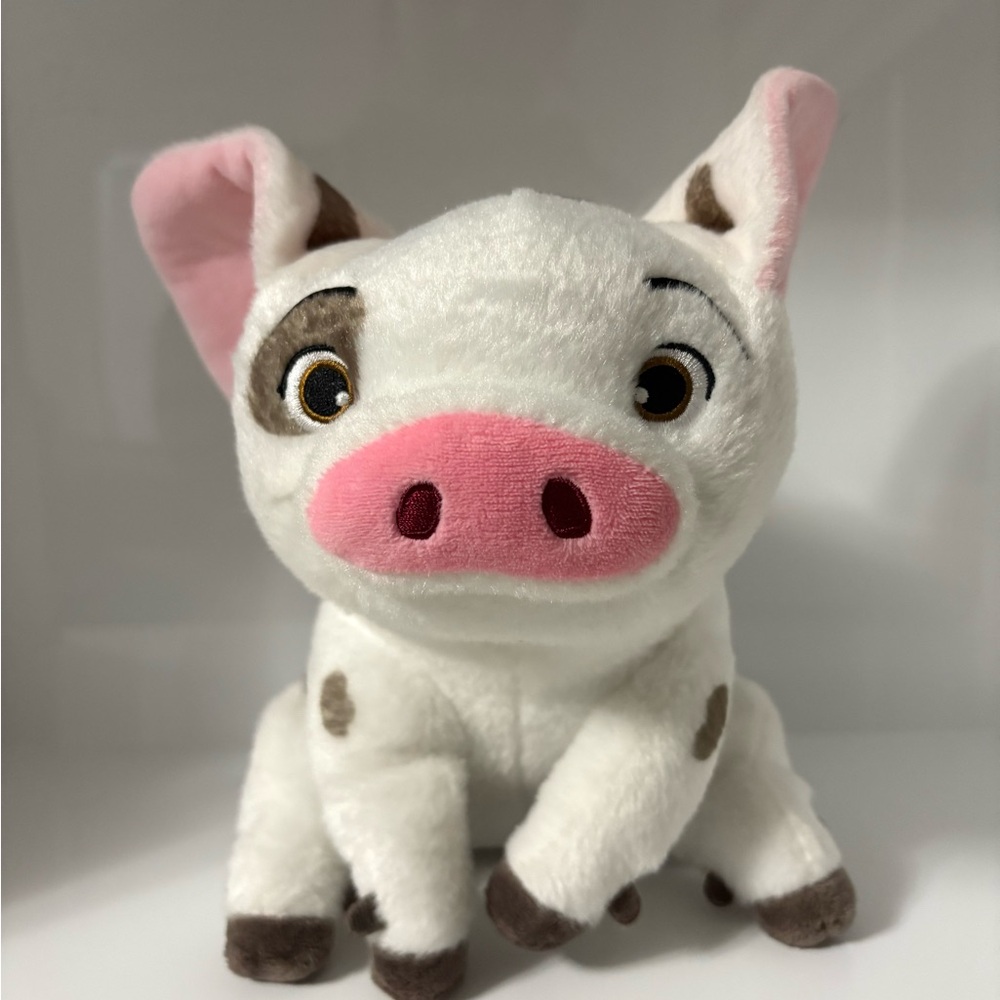 DISNEY Moana Pua White and Pink Cow Plush